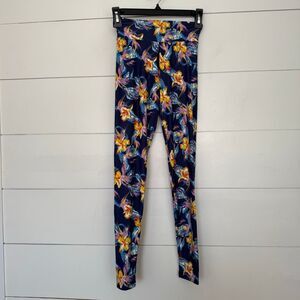 Liquido Women’s P/S Blue Floral Leggings Ankle Pull On